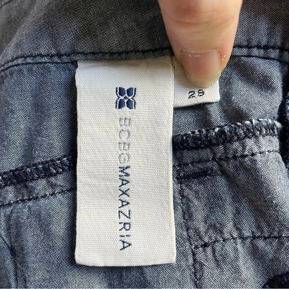 >90%OFF❣️ BCBG Maxazria Kendra Chambray Cropped Pants, 28 - Picture 4 of 12